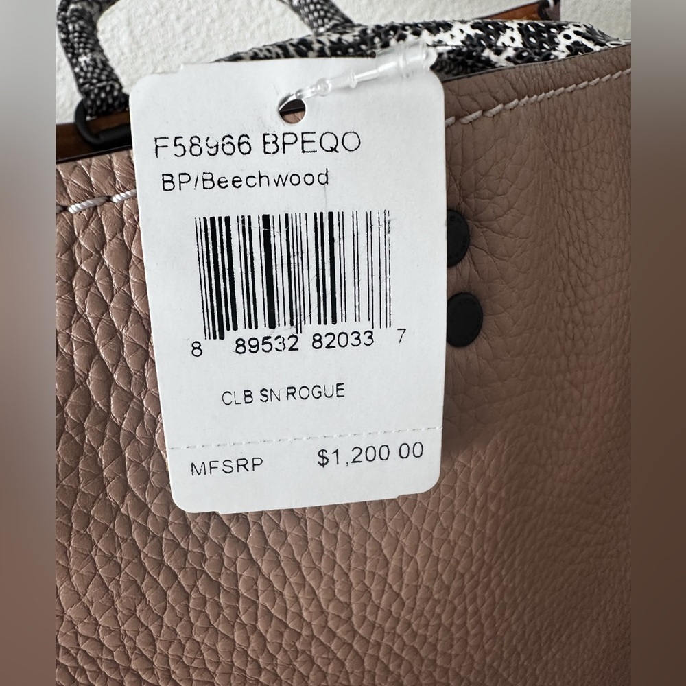 NWT Coach Rogue Colorblock With Snakeskin Detail - Picture 4 of 5